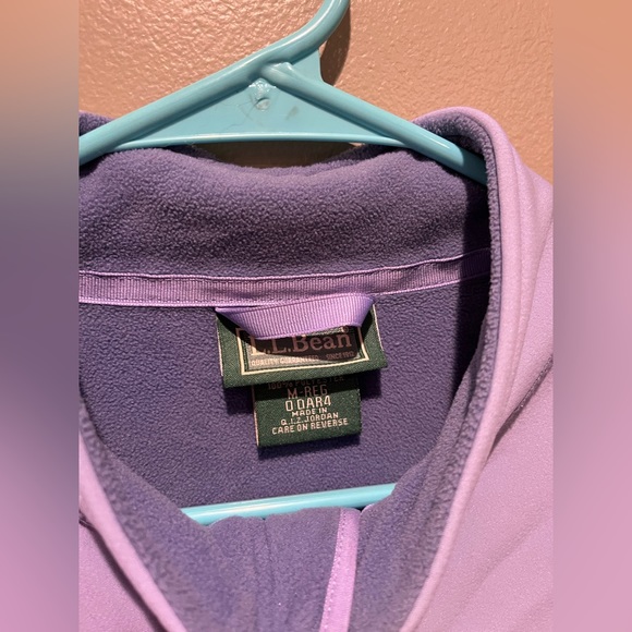 L.L. Bean Light Purple Full Zip Fleece Lined Weather Resistant Jacket Coat Fall - Picture 6 of 8